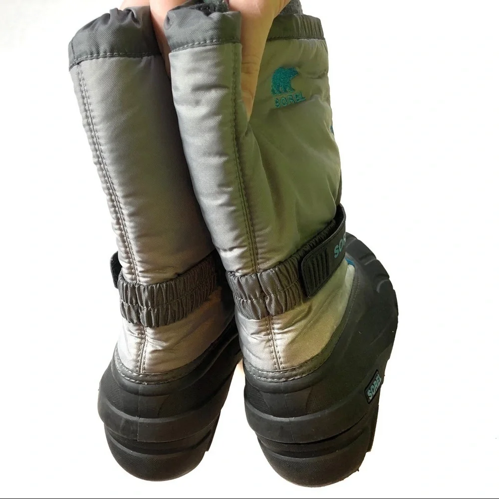 Sorel Gray Blue Snow Boots Sz 7 Women’s Winter